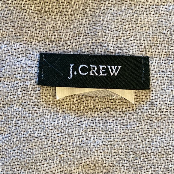 J.Crew lightweight Raw Edge Fringe Cream Scarf - Picture 6 of 8